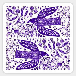 Peace Doves and Flowers Sticker